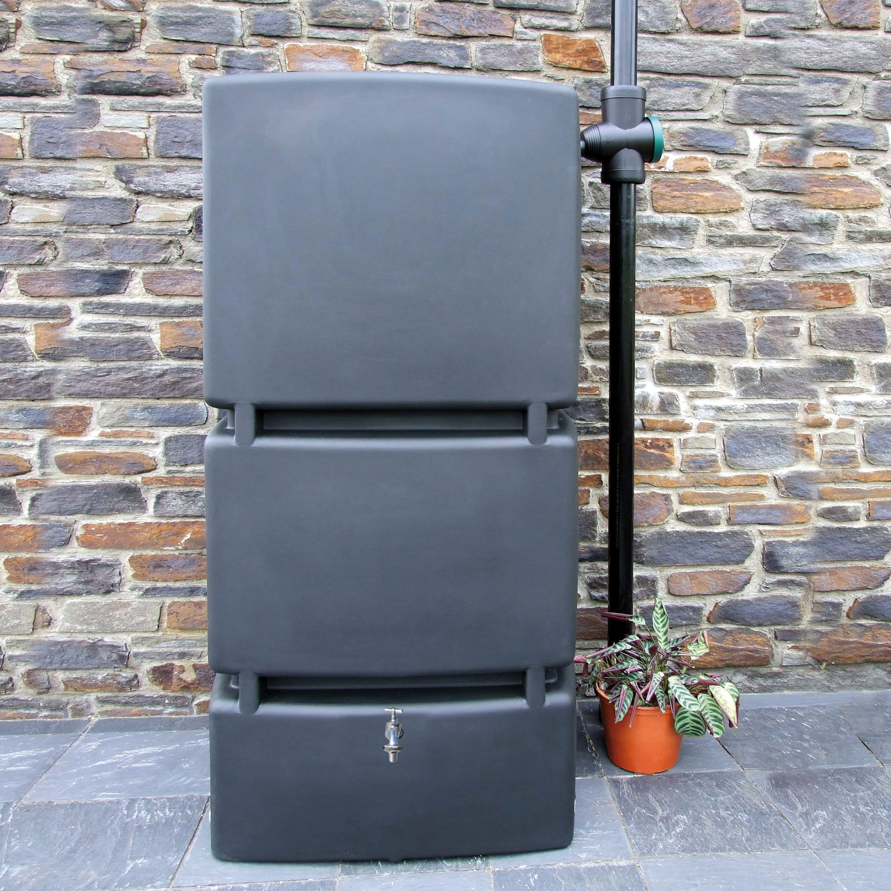 Regenwassertank oberirdisch Jumbo 800 Liter schwarz